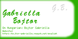 gabriella bojtor business card